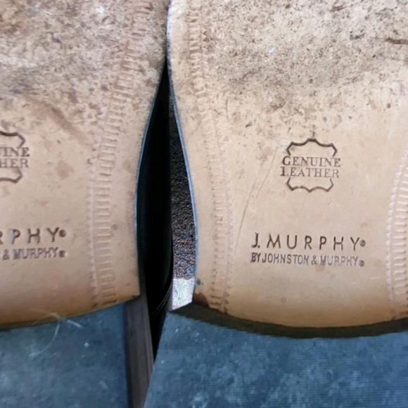 Johnston & Murphy Gibbons Men Black Leather Cap Toe Oxford Derby Dress Men 14 - Picture 5 of 11